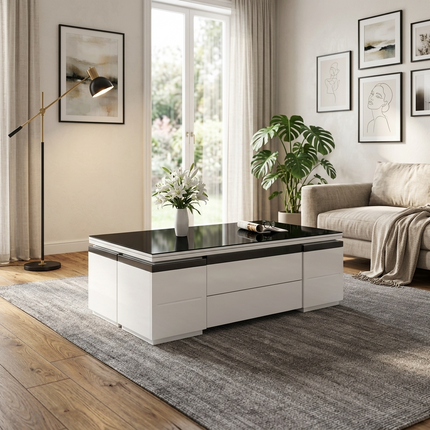 Easy Convertible Modular Dynamic Coffee Table
