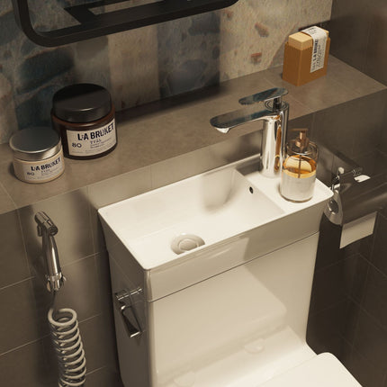 Japanese Style Space-Saving Integrated Sink Toilet