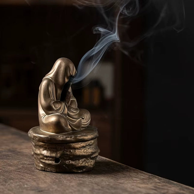 Silent Monk Backflow Ceramic Incense Burner