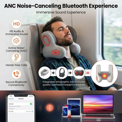 Smart Traveler Bluetooth Music Heated Neck Pillow