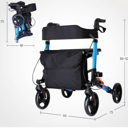 Senior Sitter Height Adjustable Foldable Walker