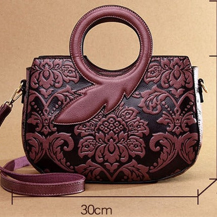 Classic Vintage Style Japanese Leather Handbag