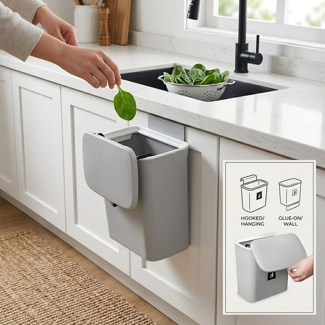 Wall-Mounted Smart Lid Trash Can