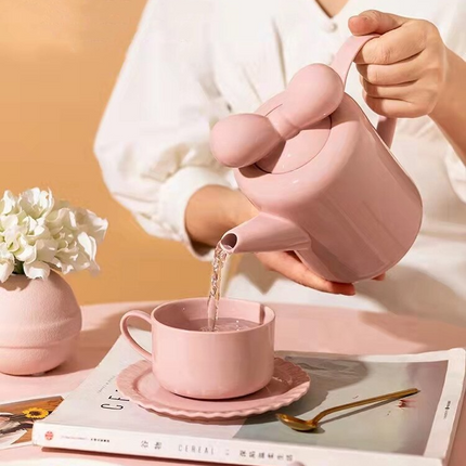 Bow Knot Design Porcelain Tea Pot