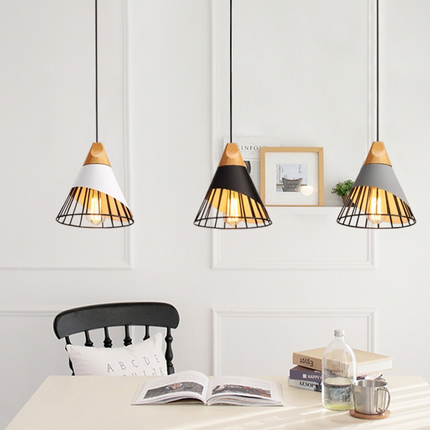 Modern Wooden Cone Pendant Lights