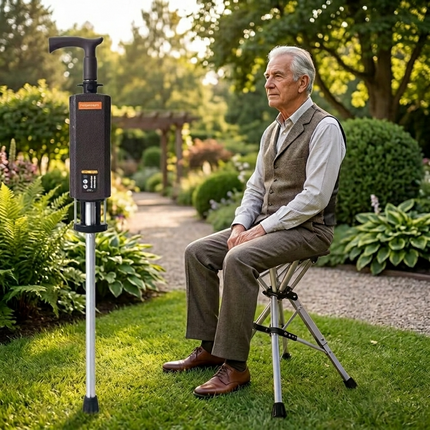 Elderly Foldable Walking Chair Stick