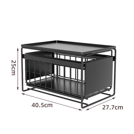 Under Sink Organizer Hidden Sliding Storage Rack