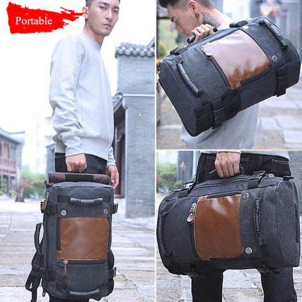 Men Canvas Multifunctional Travel Backpack