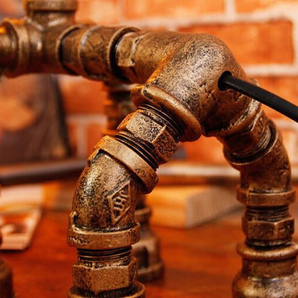 Dog Puppy Iron Pipe Table Lamp