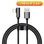 USB to iPhone 2.4A Black / 1m
