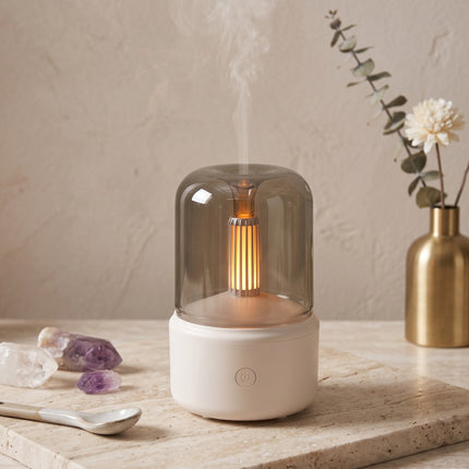 Modern Glass Dome Flame Effect Air Humidifier