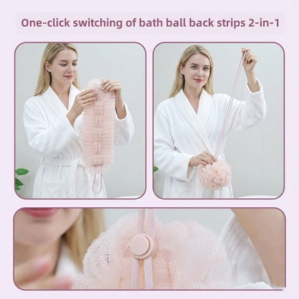 Dual Texture Stretchable Shower Back Scrubber