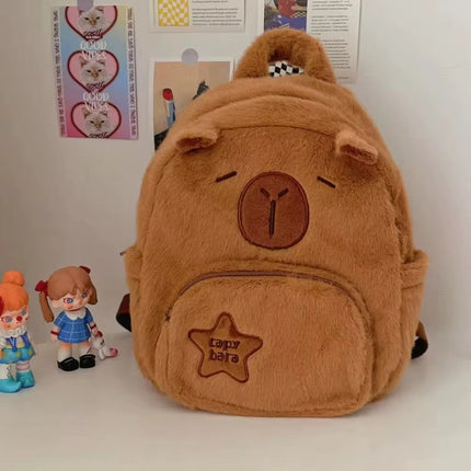 Capybara Cute Plush Kids Backpack