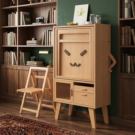 Hideaway Smile Folding Dining Table Storage Cabinet