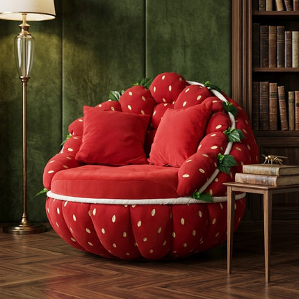 Strawberry Plush Lounge Sofa Chair