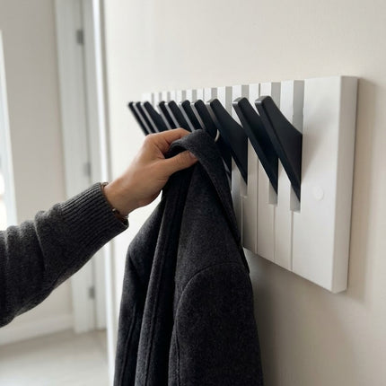 Wooden Piano Keys Coat Rack