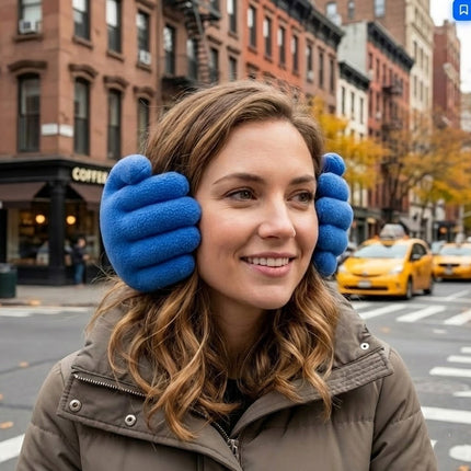 Hand Shape Plush Winter Earmuff