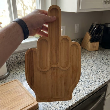 Middle Finger Charcuterie Serving Board Platter