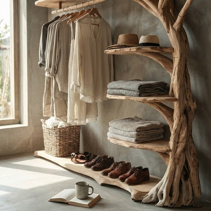 Sculptural Tree Branch Wardrobe Display Storage Rack