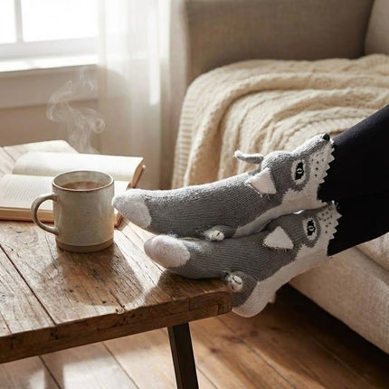 Hungry Wolf Warm Socks