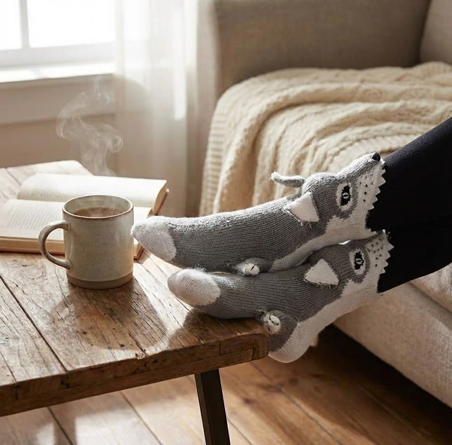Hungry Wolf Warm Socks