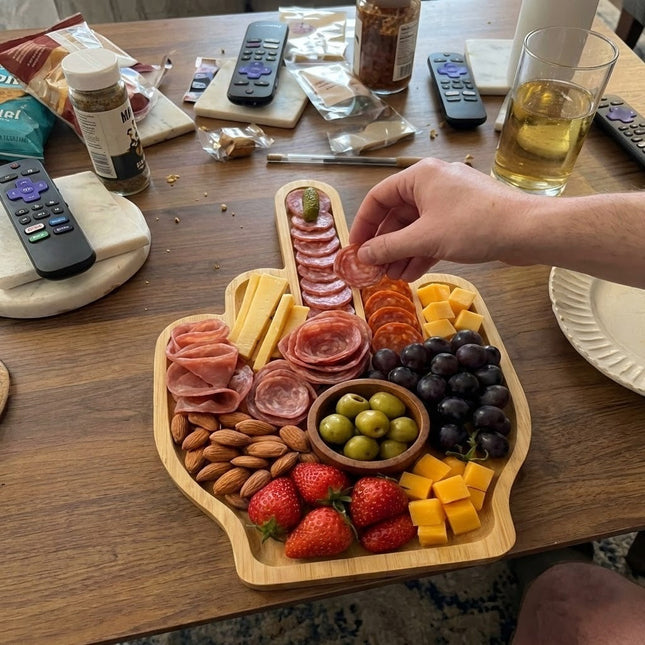Middle Finger Charcuterie Serving Board Platter