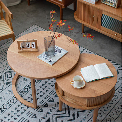 Wooden 2 Resting Coffee End Table Side Tables