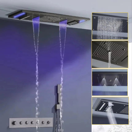 Luxury Rainfall LED Color-Changing Shower Set