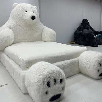 Polar Bear Giant Plush Cozy Bed