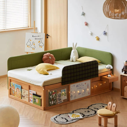 Cozy Corner Wooden Built-In Storage Children's Bed
