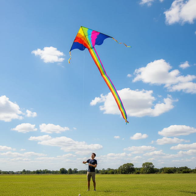 Colorful Long Tail Outdoor Rainbow Kite