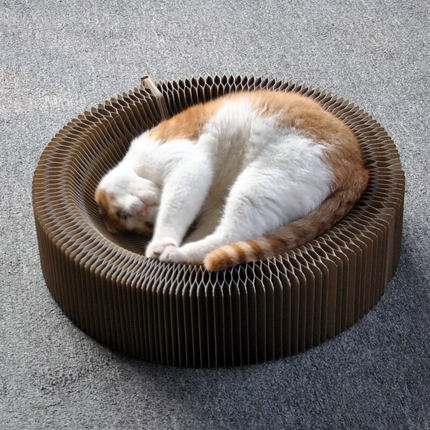 Cat Scratcher Board Accordion Bed