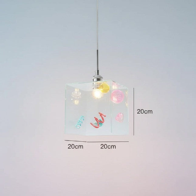 Confetti Cube Minimal Pendant Lamp