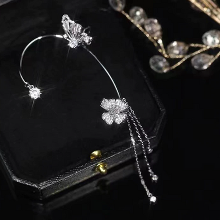 Butterfly Flower Tassel Ear Clip