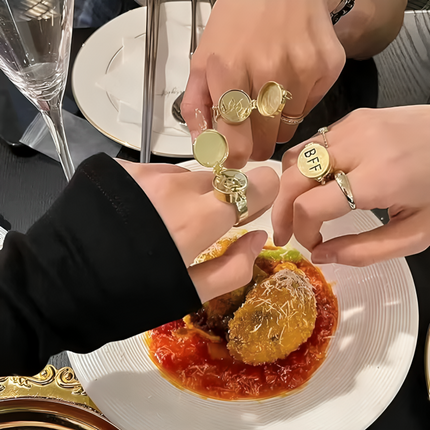 Couple Rotating Magnetic BFF Rings