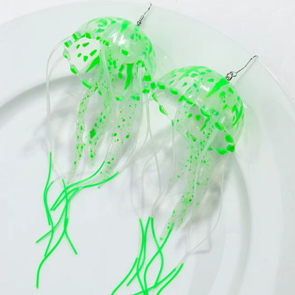 Dancing Jellyfish Long Tassel Earrings
