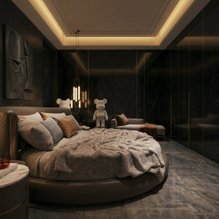 Florentine Italian Leather Minimalist Luxury Bed