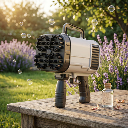 Automatic Flashing Rocket Launcher Bubble Gun