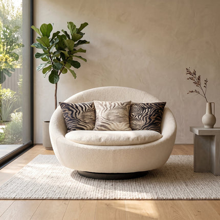 Ovetto Round Egg-Shaped Swivel Lounge Sofa Chair