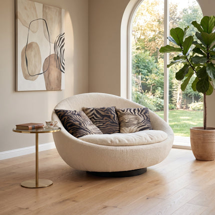 Ovetto Round Egg-Shaped Swivel Lounge Sofa Chair