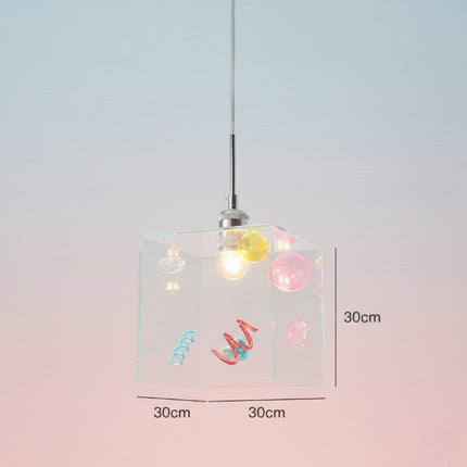 Confetti Cube Minimal Pendant Lamp