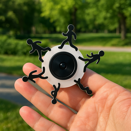 Running Stickman Optical Illusion Fidget Spinner