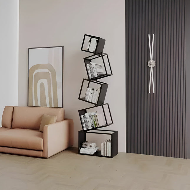Irregular Art Iron Corner Display Bookshelf