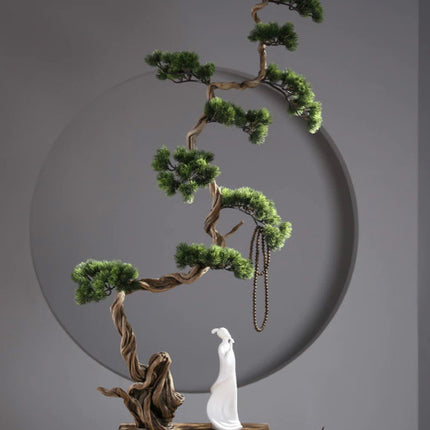 Chinese Zen Root Carving Landscape Home Decor
