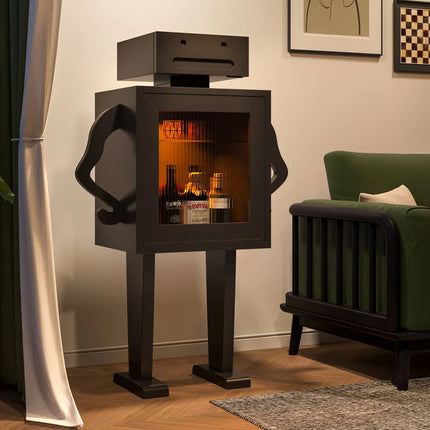 Playful Happy Robot Retro Cabinet