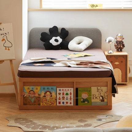 Cozy Corner Wooden Built-In Storage Children's Bed