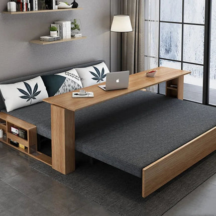 Modern Space Saving Transformable Wooden Foldable Sofa Bed
