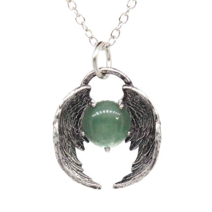 Creative Eagle Wings Feather Glowing Ball Necklace