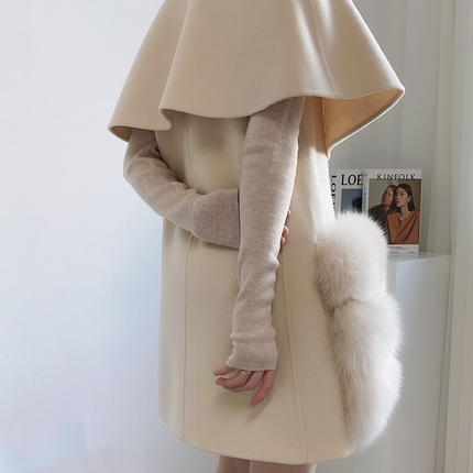Faux Fur Sleeve Winter Sweater