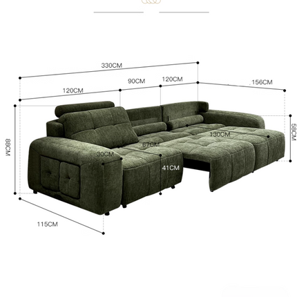 Nordic Rest Electric Elegant Pull-Out Sofa